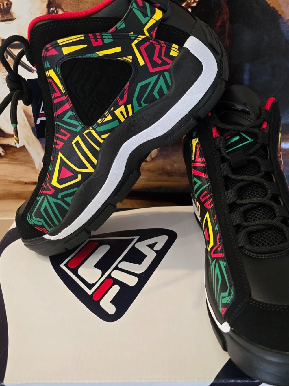 FILA - Men's Grant Hill 2 Shoes (1BM01260 041) Black / Multi Men's US 10 NEW